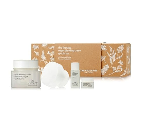 THE FACE SHOP The Therapy Vegan Blending Cream Special Set (4 Items) from Korea