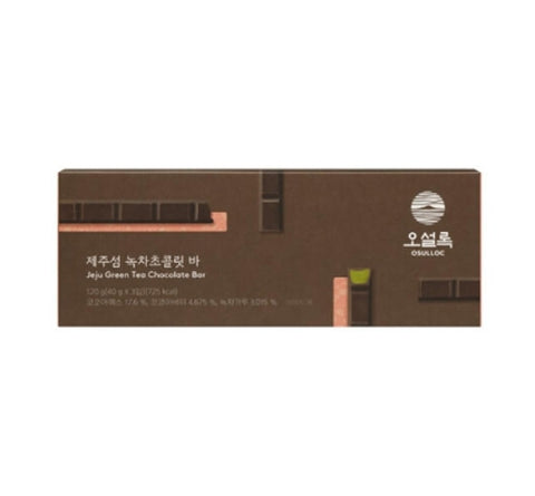 OSULLOC Green Tea Chocolate Bar, 1 Pack(3ea x 40g = 120g) from Korea by OSULLOC