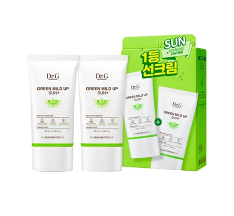 2 x Dr.G Green Mild Up Sun Plus SPF50+ PA++++ 35ml from Korea