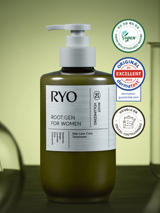Ryo ROOT:GEN for Women Root Volumizing Hair Loss Care Shampoo 353ml + Ryo ROOT:GEN for Women Root Volumizing Hair Loss Care Treatment 353ml + Ryo ROOT:GEN for Scalp Hair Loss Care Scalp Essence 80ml from Korea_H by Ryo