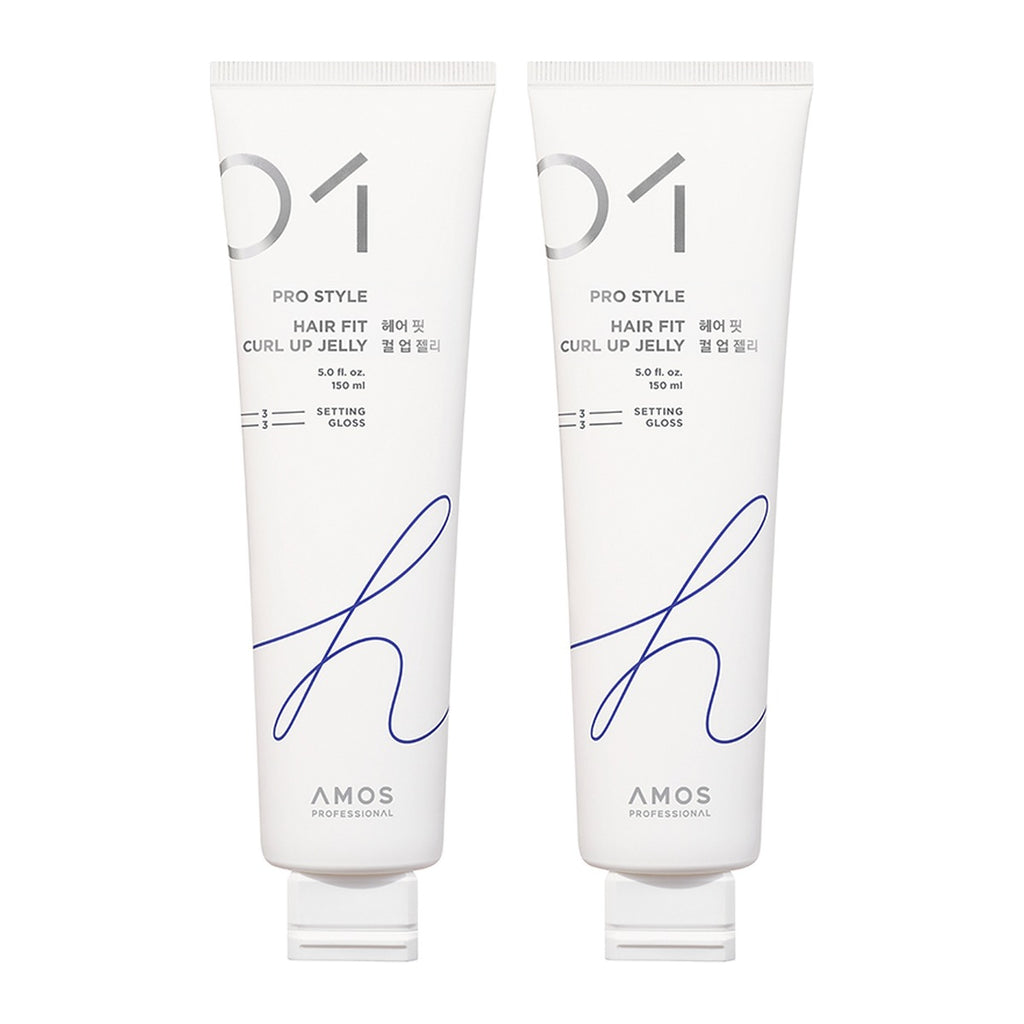 AMOS PROFESSIONAL Pro Style Hair Fit Curl Up Jelly 150ml tube – 2 pack