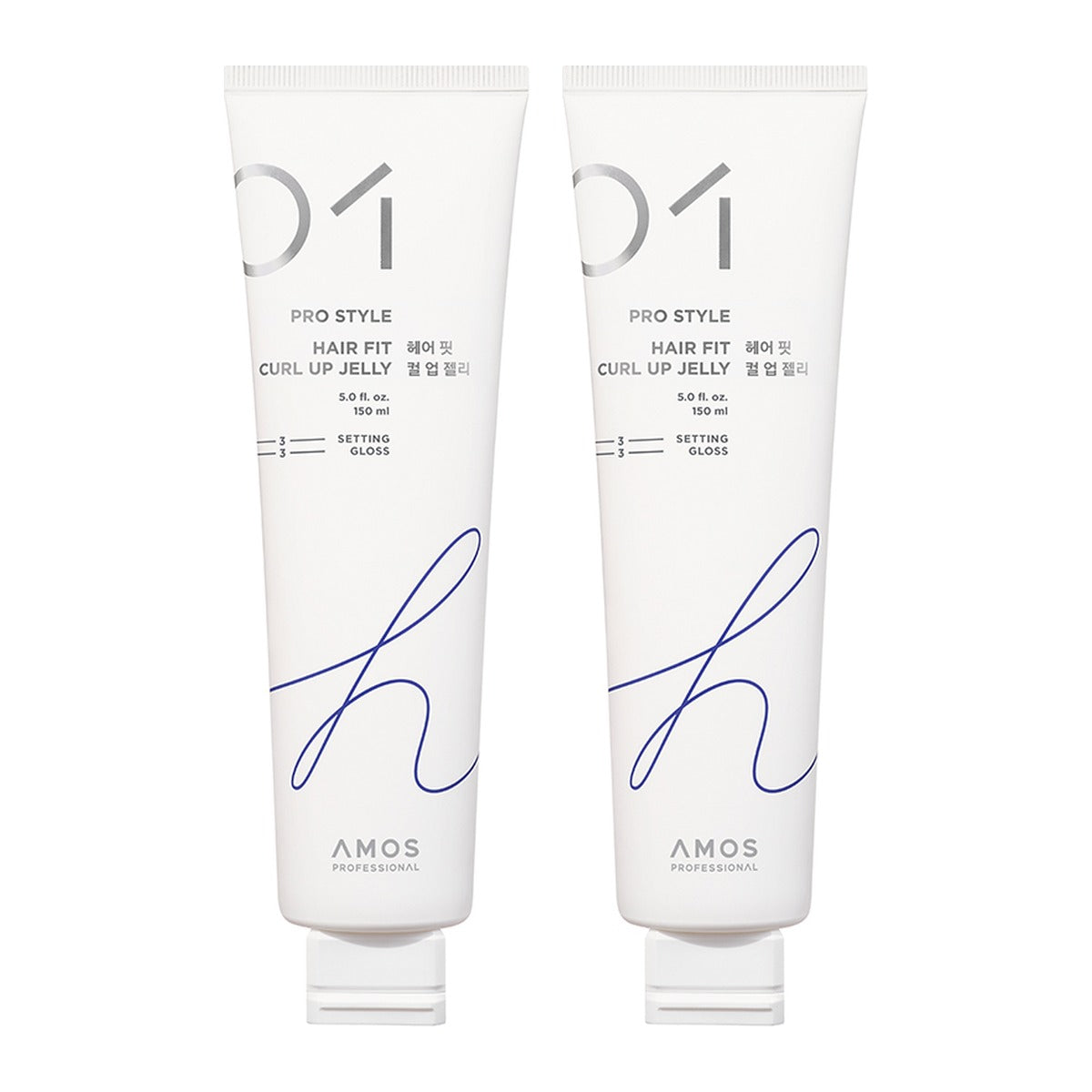 AMOS PROFESSIONAL Pro Style Hair Fit Curl Up Jelly 150ml tube – 2 pack