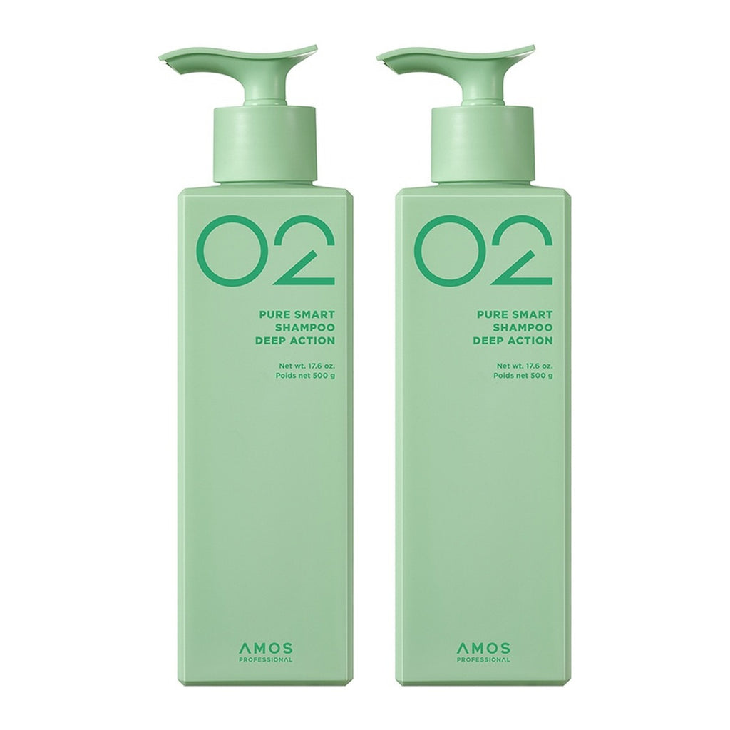 AMOS PROFESSIONAL Pure Smart Shampoo Deep Action 500g bottle – 2 pack