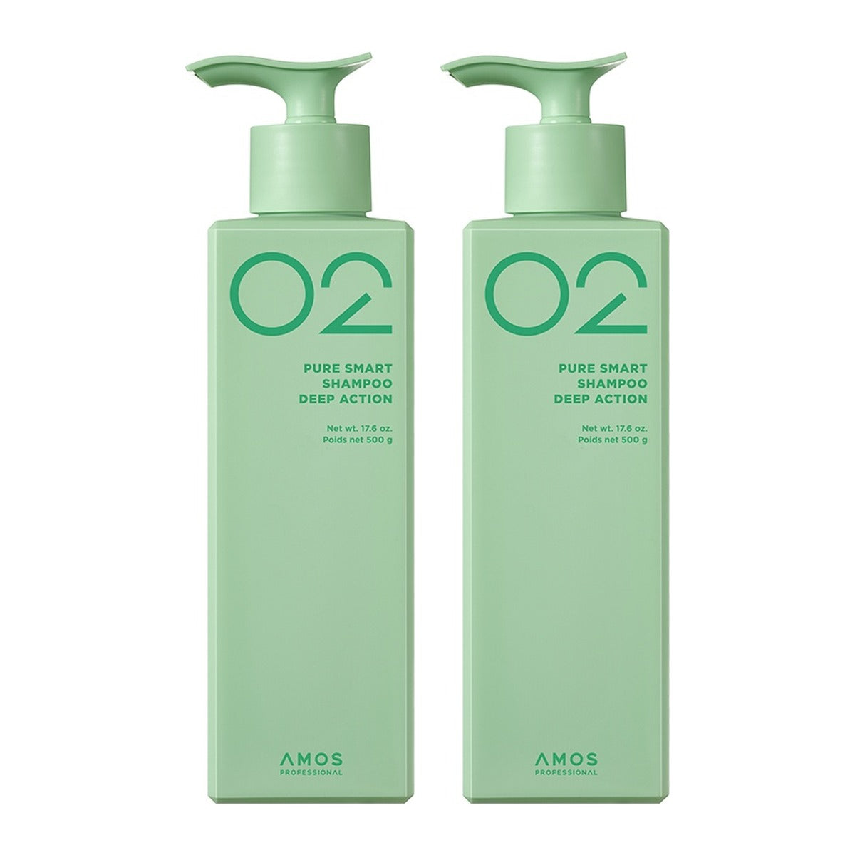 AMOS PROFESSIONAL Pure Smart Shampoo Deep Action 500g bottle – 2 pack