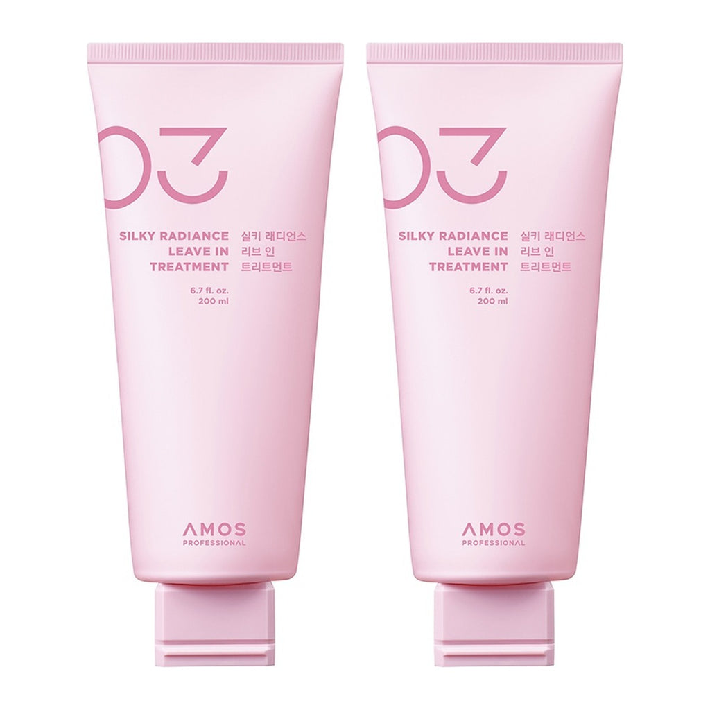 AMOS PROFESSIONAL Silky Radiance Leave In Treatment 200ml bottle – 2 pack
