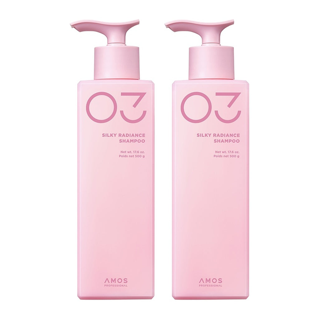 AMOS PROFESSIONAL Silky Radiance Shampoo 500g bottle – 2 pack