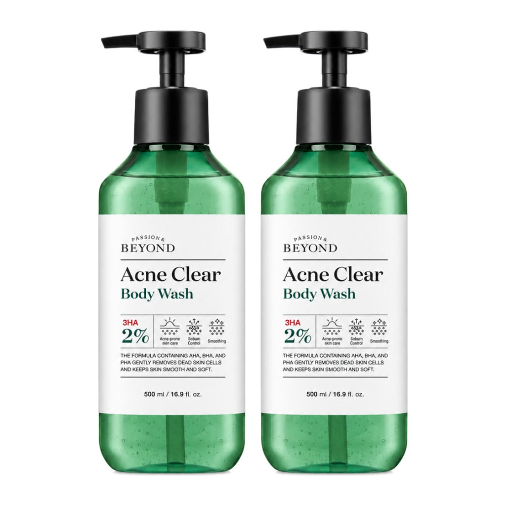 Beyond Acne Clear Body Wash 500ml pump bottle – 2 pack