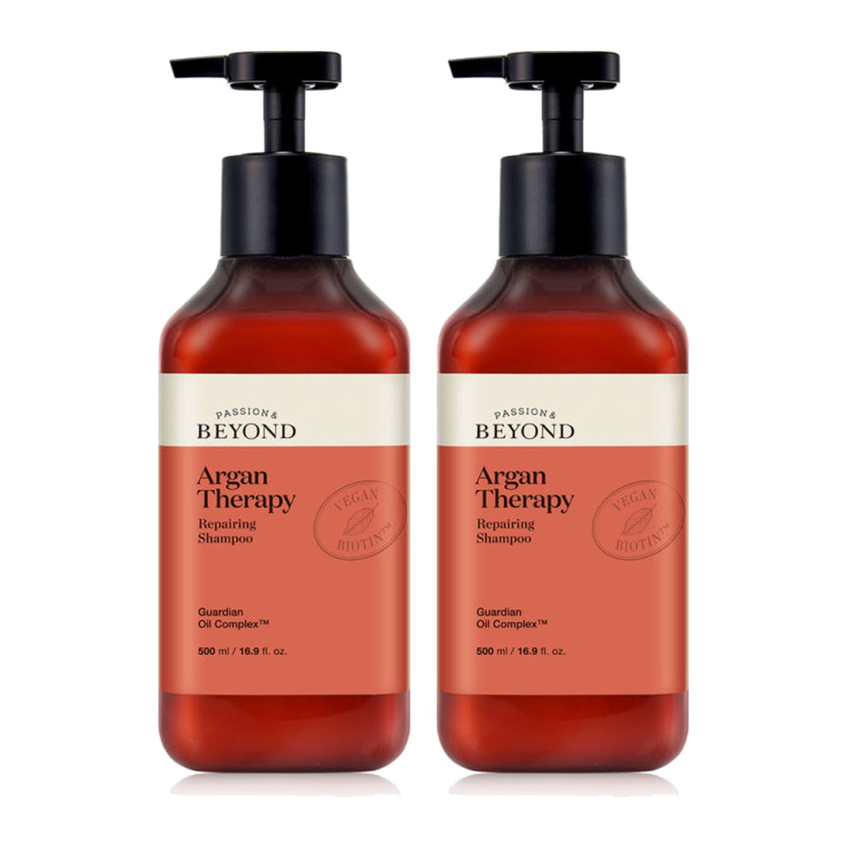 Beyond Argan Therapy Repairing Shampoo 500ml bottle – 2 pack