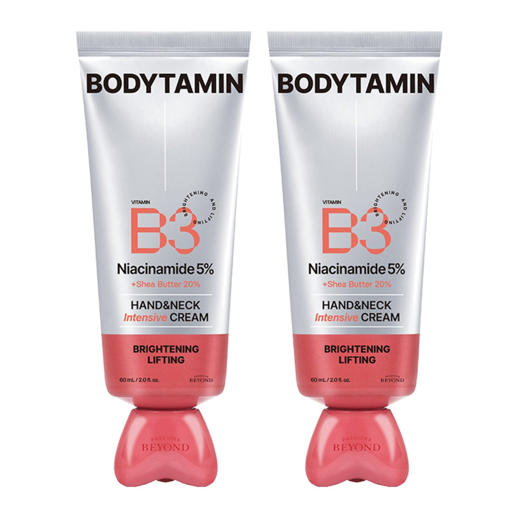 Beyond Bodytamin Niacinamide B3 5% Hand & Neck Intensive Cream 60ml tube – 2 pack