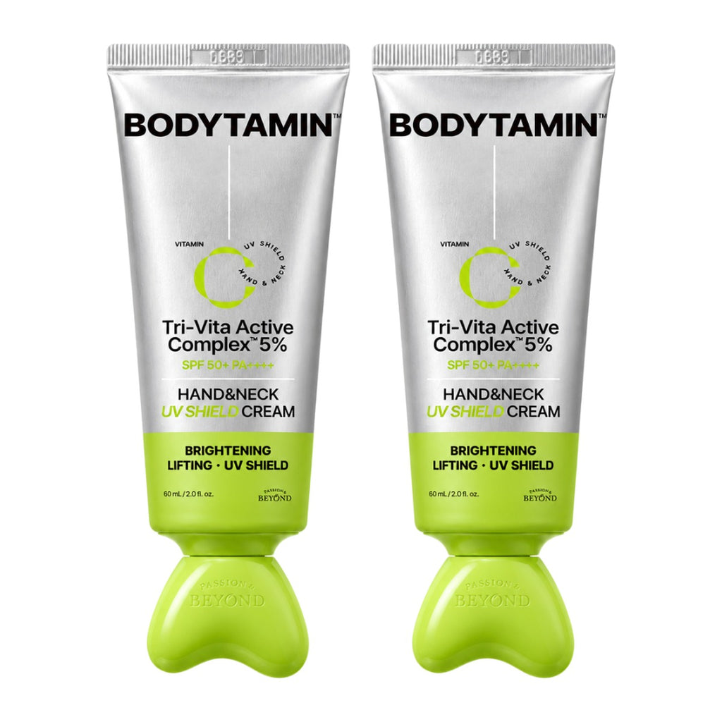 Beyond Bodytamin Vita C UV Shield Hand & Neck Cream 60ml tube – 2 pack