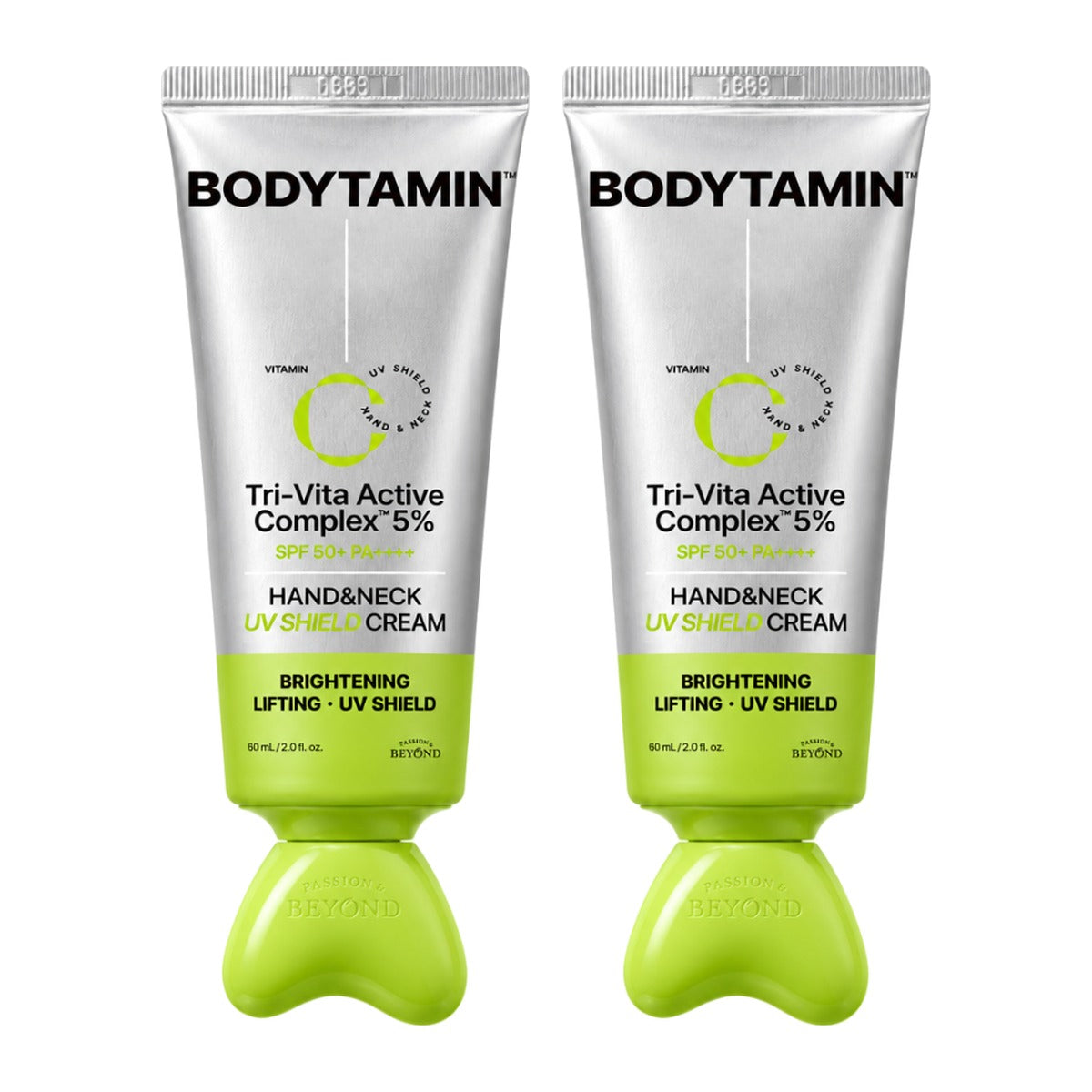Beyond Bodytamin Vita C UV Shield Hand & Neck Cream 60ml tube – 2 pack
