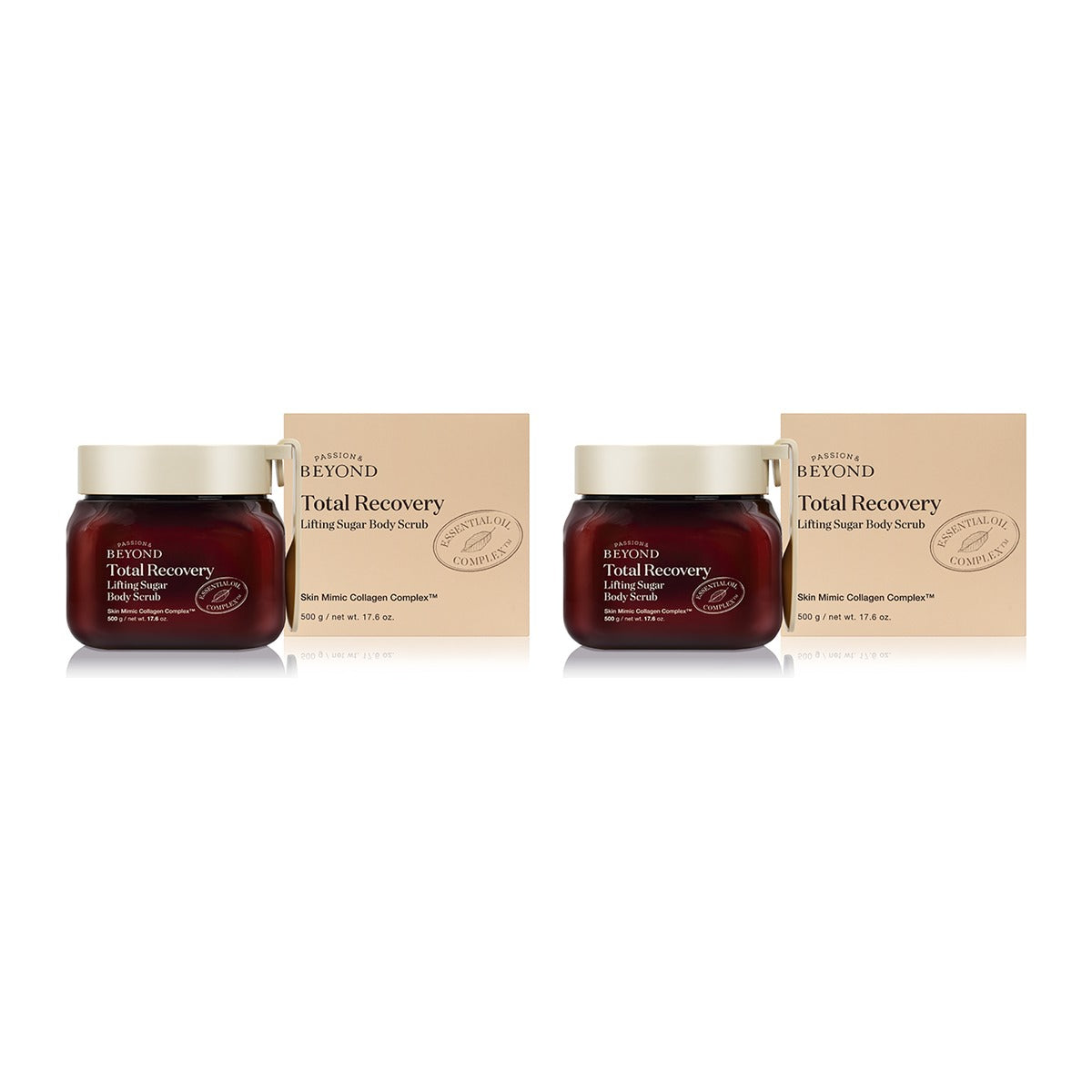 Beyond Total Recovery Lifting Sugar Body Scrub 500g jar – 2 pack
