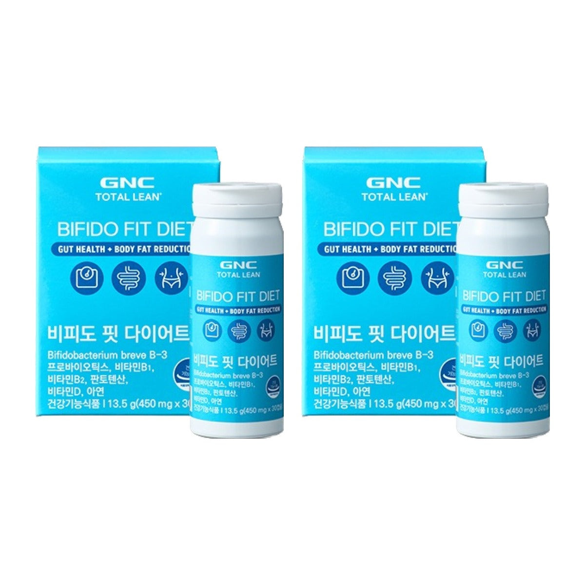 GNC Total Lean Bifido Fit Diet 450mg x 30 capsules box – 2 pack