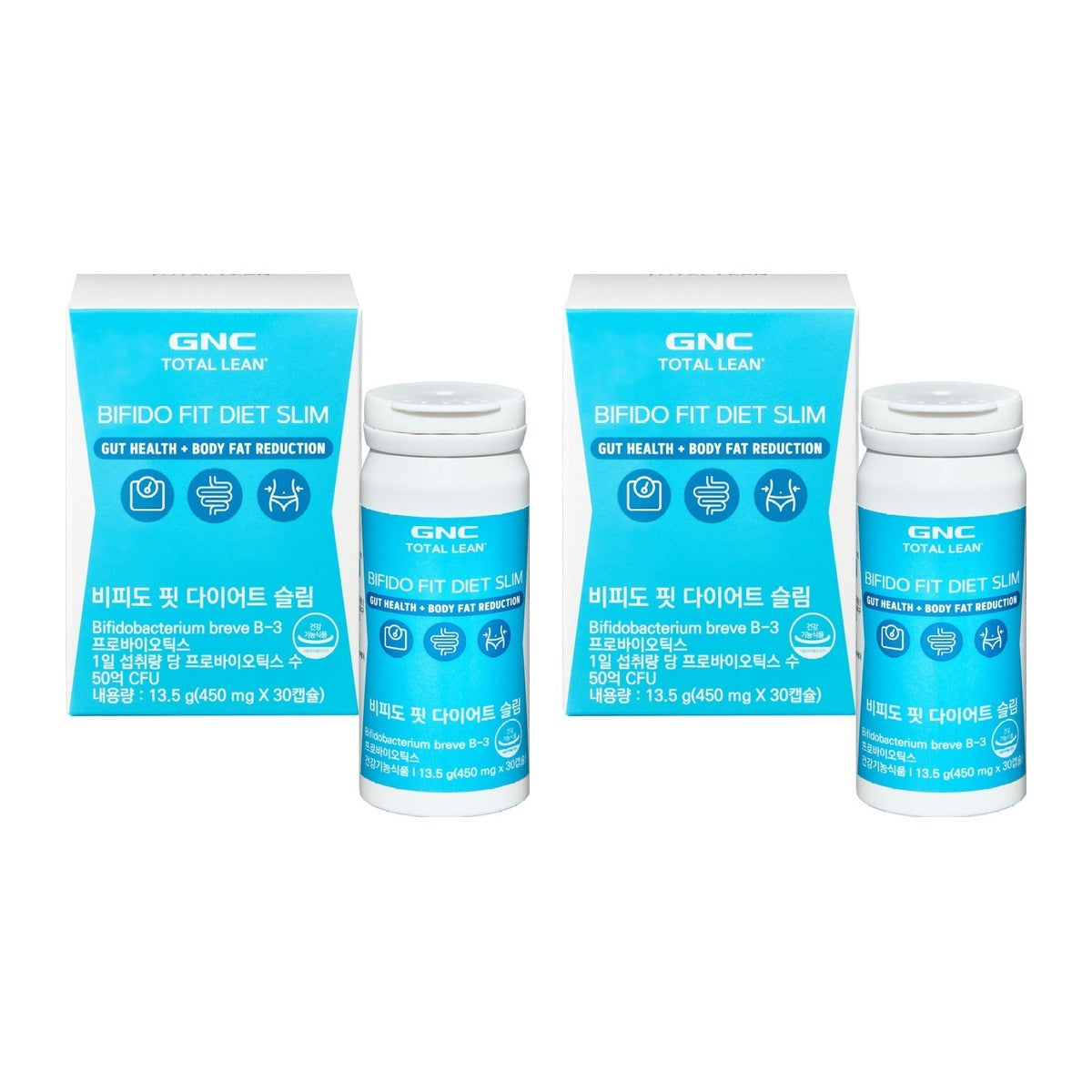 GNC Total Lean Bifido Fit Diet Slim 450mg x 30 capsules box – 2 pack