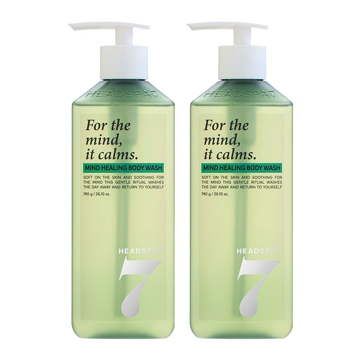 HEADSPA 7 Mind Healing Body Wash 740g pump bottle – 2 pack