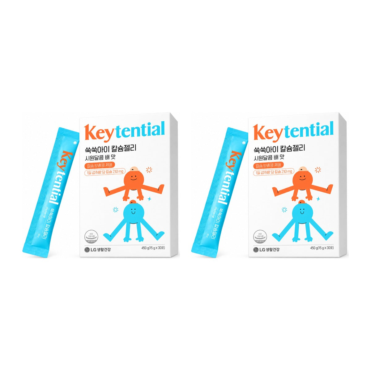 LG H&H Vital Garden Keytential Ssukssuk-i Calcium Jelly 15g x 30 sticks box – 2 pack