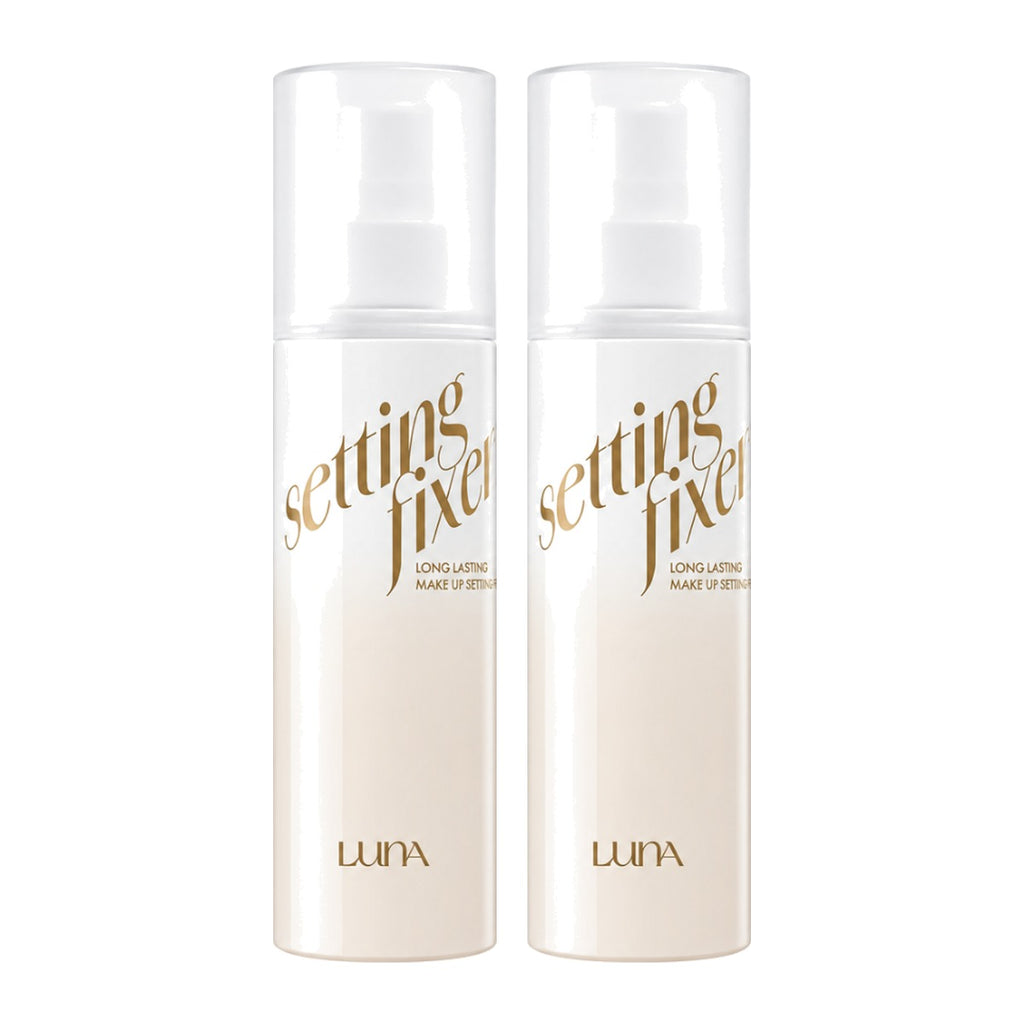 LUNA Long Lasting Make Up Setting Fixer 100ml spray bottle – 2 pack