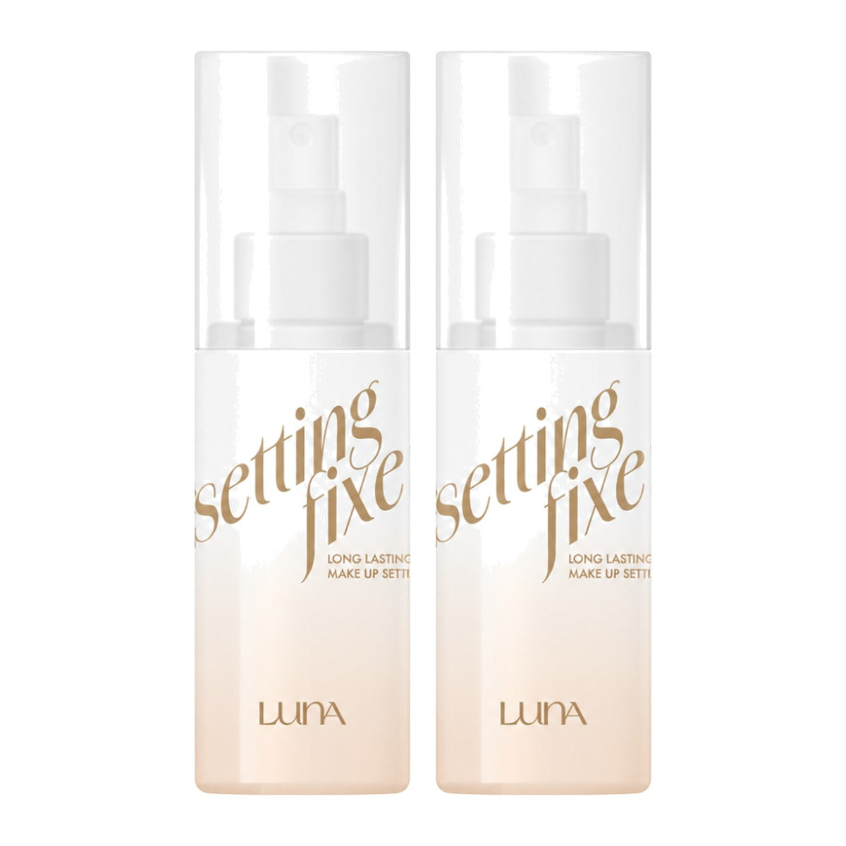 LUNA Long Lasting Make Up Setting Fixer 50ml spray bottle – 2 pack