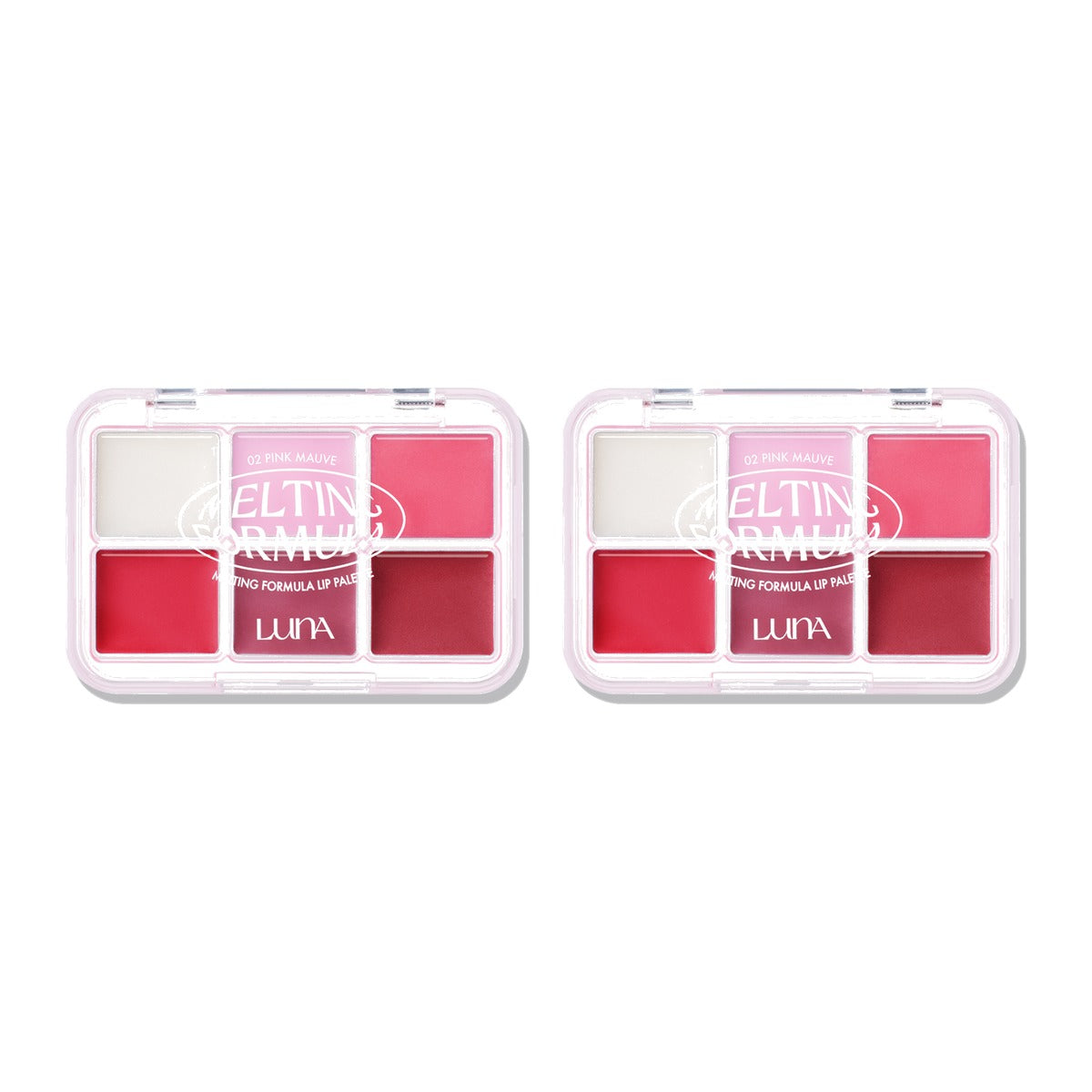 LUNA Melting Formula Lip Palette 02 Pink Mauve 10.2g – 2 pack