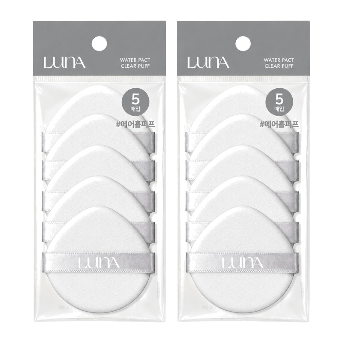 LUNA Water Pact Clear Puff 5 pcs pack – 2 pack