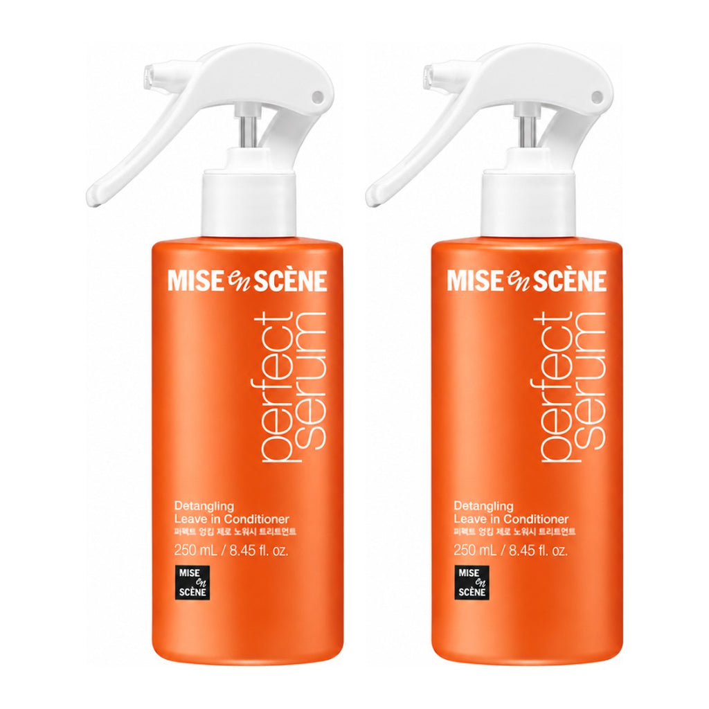 Mise-en-scene Perfect Serum Detangling Leave-in Conditioner 250ml spray bottle – 2 pack