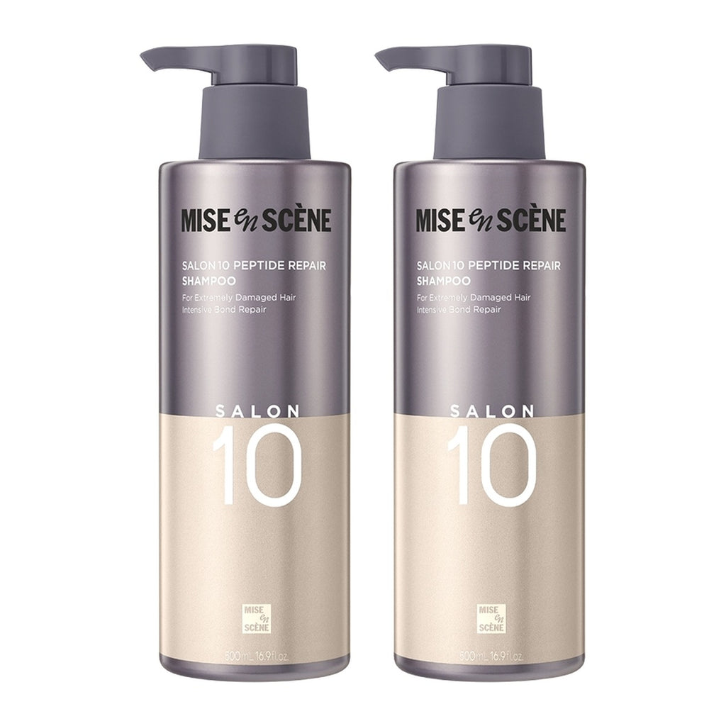 Mise-en-scene Salon 10 Peptide Repair Protein Shampoo 500ml bottle – 2 pack