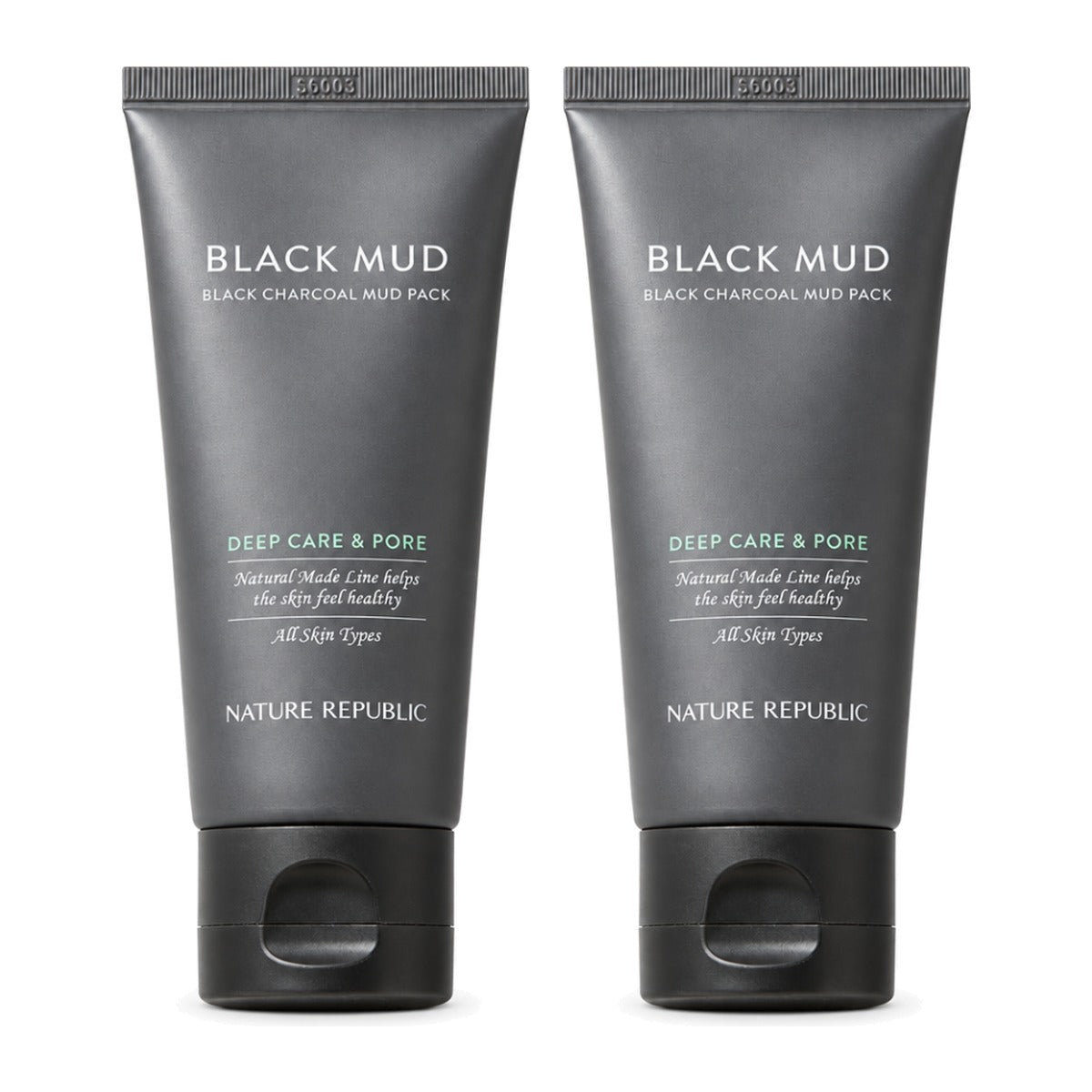 NATURE REPUBLIC Natural Made Black Charcoal Deep Pore Mud Pack 100ml – 2 pack