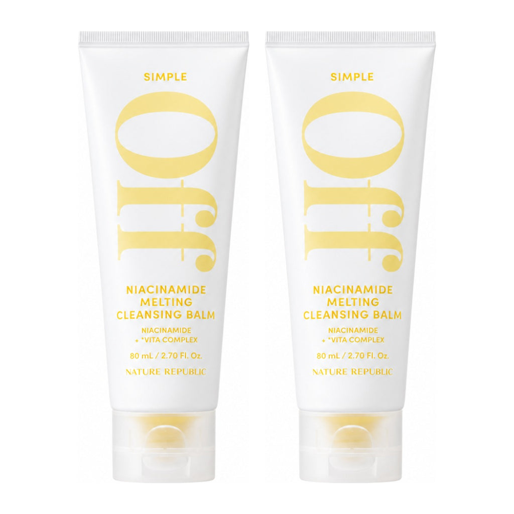 NATURE REPUBLIC Simple Off Niacinamide Melting Cleansing Balm 80ml tube – 2 pack