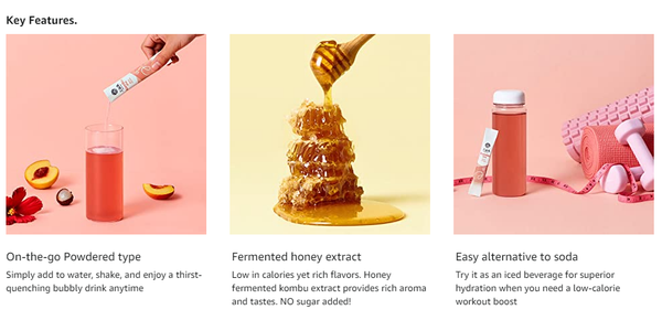 3 x Osulloc Kombucha Tea LycheePeach, 1 Box 10ea, from Korea by OSULLOC