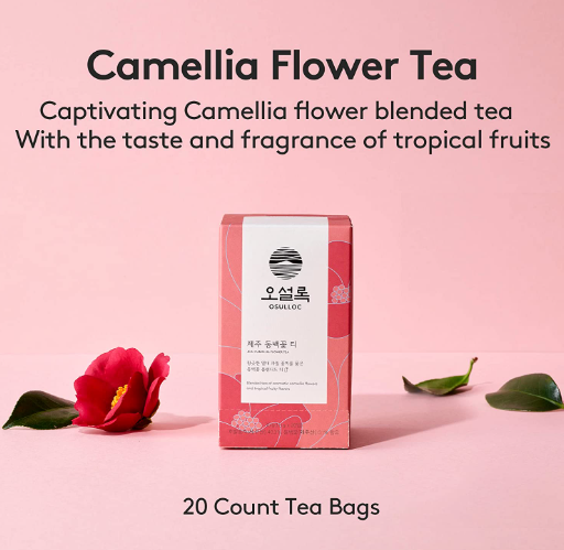 3 x OSULLOC Jeju Camellia Flower Tea, 1 Box 20ea, from Korea