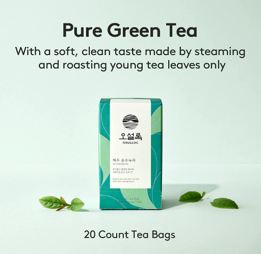 3 x OSULLOC Jeju Pure Green Tea, 1 Box 20 ea, from Korea
