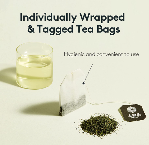 OSULLOC Jeju Pure Green Tea, 1 Box 20 Tea bags, from Korea by OSULLOC