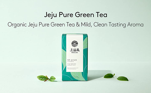 3 X OSULLOC Jeju Pure Green Tea, 1 Box 20 Tea bags, from Korea by OSULLOC