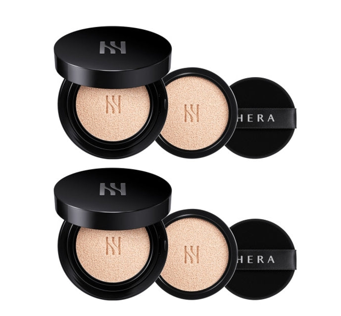 2 x HERA BLACK CUSHION Pack(Main15g + Refill 15g) + Samples(2 Items) by HERA