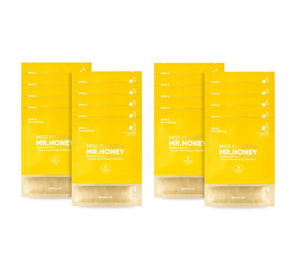20 x BANILA CO Miss Flower & Mr. Honey Propolis Rejuvenating 2 Step Mask from Korea by BANILA CO