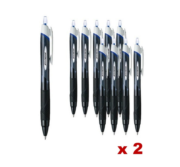 20 x Jetstream SXN-150-10 Ballpoint Pen 1.0mm Blue - Smooth, Quick-Drying Ink