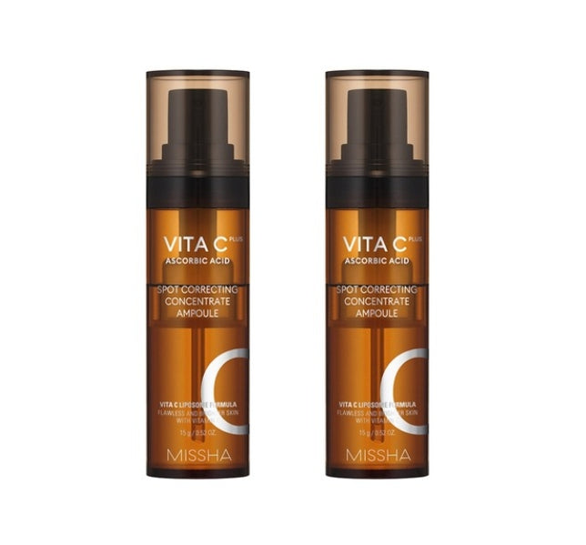 2 x MISSHA Vita C Plus Spot Correcting Concentrate Ampoule 15ml from Korea by MISSHA