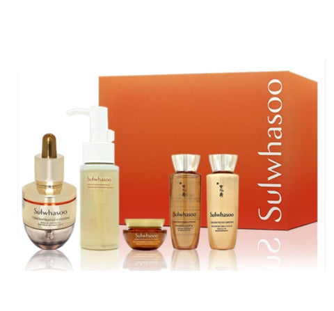Sulwhasoo Concentrated Ginseng Rescue Ampoule Set (4 Items) + Samples (2 Items) from Korea