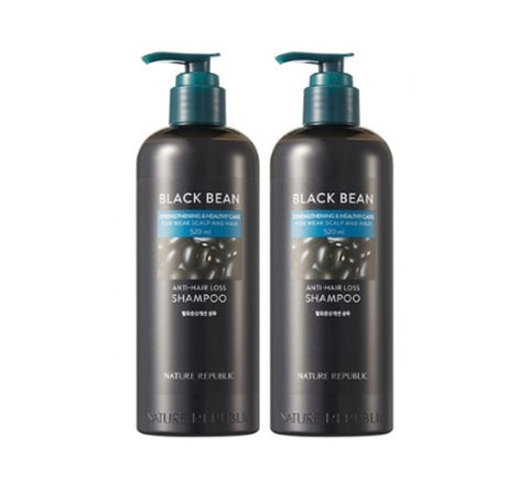 2 x NATURE REPUBLIC Black Bean Anti Hair Loss Shampoo 520ml from Korea by NATURE REPUBLIC