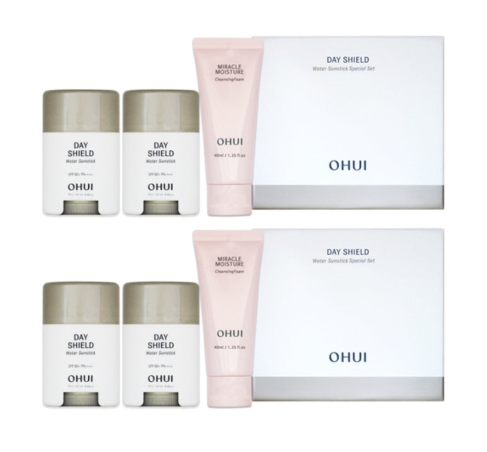 2 x O HUI Day Shield Water Sun Stick Duo April 2025 Set (3 Items) SPF50+, PA++++ from Korea by O HUI