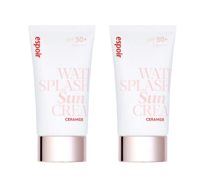 2 x espoir Water Splash Ceramide Sun Cream 60ml SPF50+ PA++++ from Korea