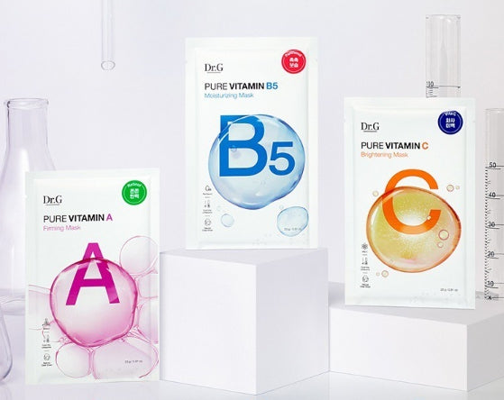 Dr.G Pure Vitamin Mask Pack (12ea, Vitamin A/ B5/ C) from Korea