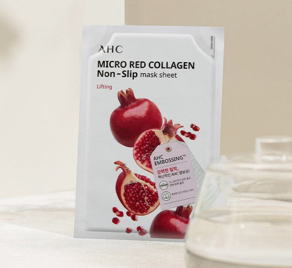 20 x AHC Micro Red Collagen Non-Slip Mask Sheet from Korea