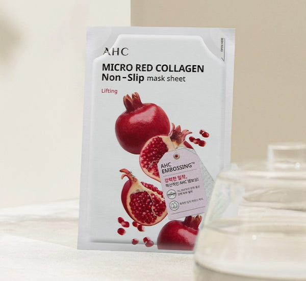 10 x AHC Micro Red Collagen Non-Slip Mask Sheet from Korea