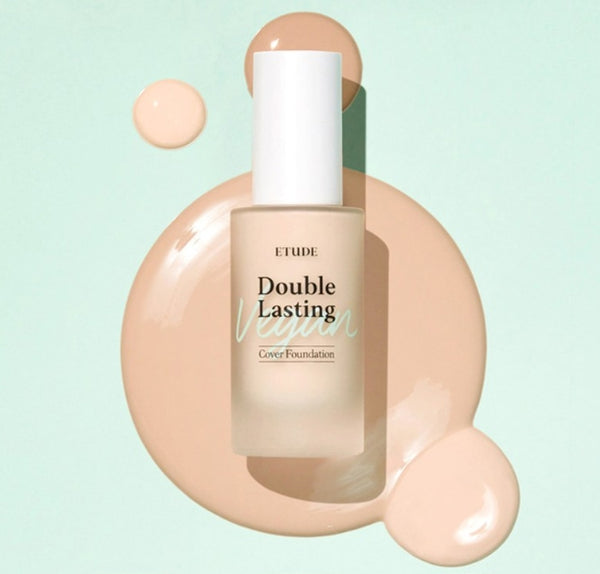 ETUDE Double Lasting Vegan Cover Foundation 30g, SPF32 PA++, 4 Colours from Korea