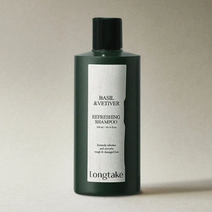 LONGTAKE Basil & Vetiver Refreshing Shampoo 300ml from Korea by Longtake