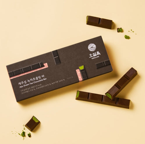 3 x OSULLOC Green Tea Chocolate Bar, 1 Pack(3ea x 40g = 120g) from Korea by OSULLOC