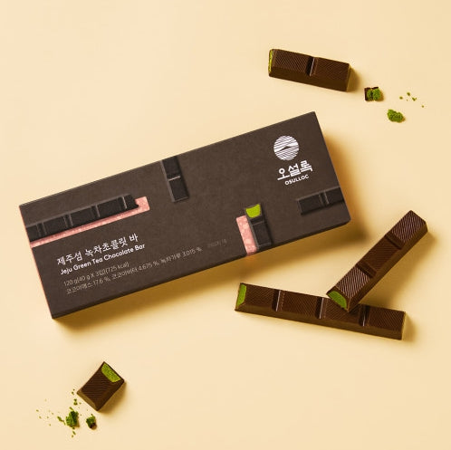 3 x OSULLOC Green Tea Chocolate Bar, 1 Pack(3ea x 40g = 120g) from Korea_KT