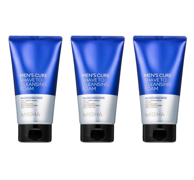 3 x [MEN] MISSHA Men's Cure Shave to Cleansing Foam 150ml from Korea by MISSHA