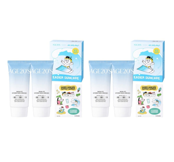 2 x AGE 20's Skin Fit Hydra Sun Cream Set (2 Items) SPF50+ PA++++ from Korea by AGE 20's